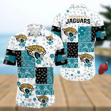 Jacksonville Jaguars Vintage Aloha Hawaiian Shirt, NFL Hawaiian Shirt Moonbestprint