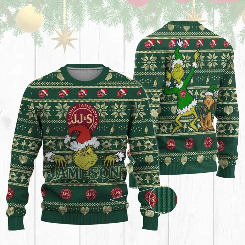 Jameson Grinch Ugly Sweater, Grinch Holiday Sweater Moonbestprint