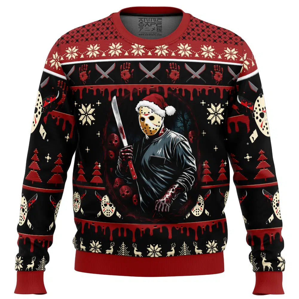Jason Voorhees Firday the 13th Ugly Christmas Sweater – Moonbestprint