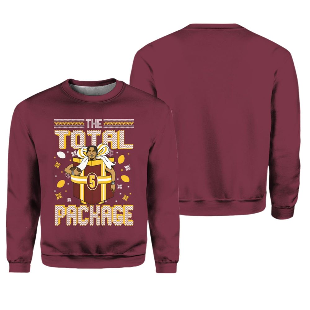Jayden Daniels The Total Package Ugly Sweater - Moonbestprint