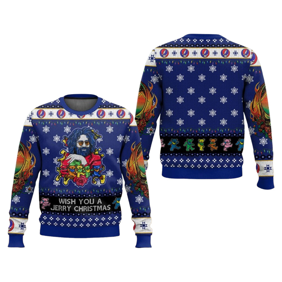 Jerry Garcia Grateful Dead Ugly Christmas Sweater – Moonbestprint