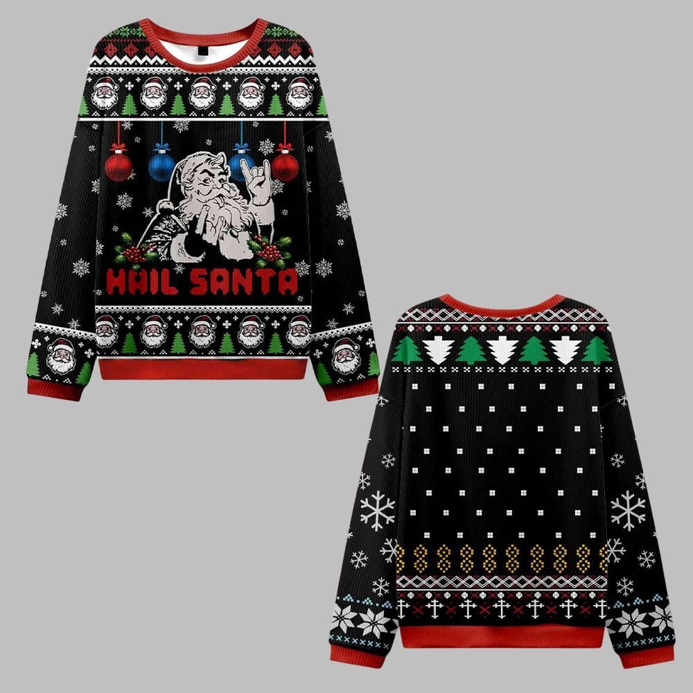 Hail Santa Claus Ugly Sweater 2026 Christmas - Moonbestprint