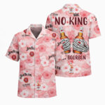 Jim Beam No King Just Bourbon Floral Skeleton Graphic Summer Hawaiian Shirt – Moonbestprint