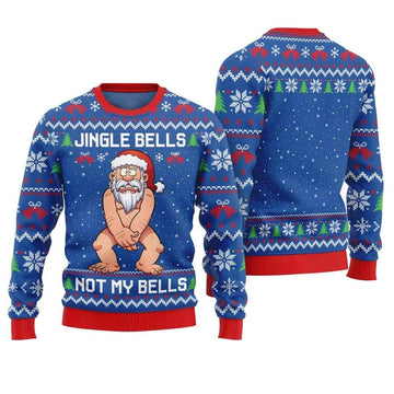 Jingle Bells Santa Naughty Christmas Sweater - Moonbestprint