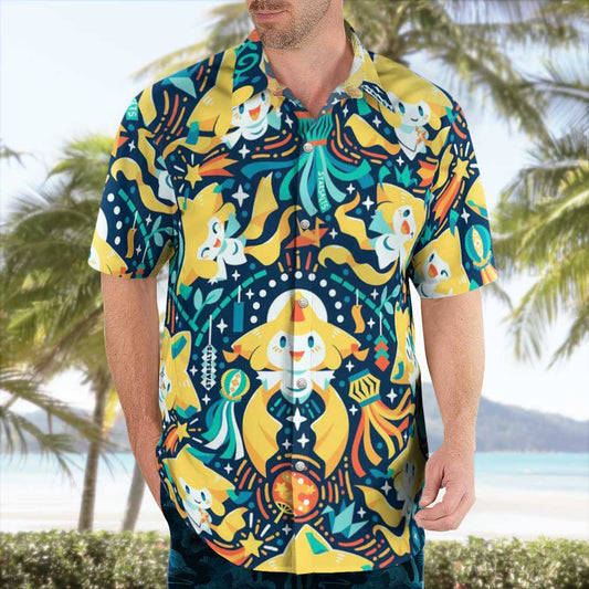 Jirachi Pokemon Button-Up Hawaiian Shirt – Moonbestprint