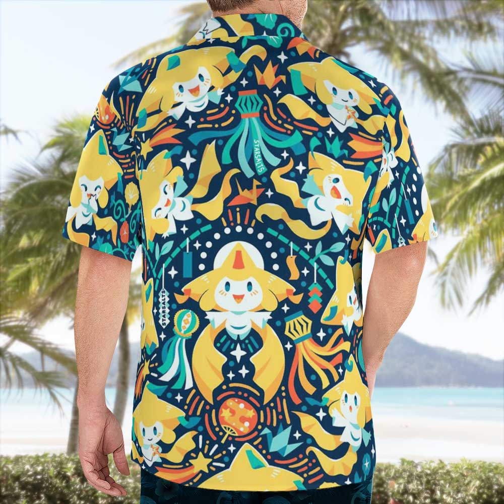 Jirachi Pokemon Button-Up Hawaiian Shirt – Moonbestprint