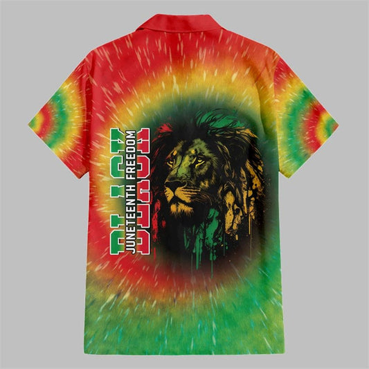 Juneteenth Freedom Day Tie Dye Hawaiian Shirt - Moonbestprint