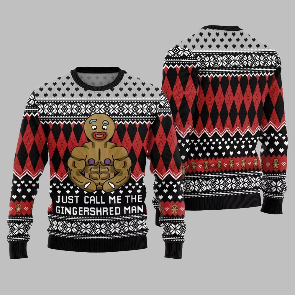 Just Call Me The Gingershred Man Ugly Sweater Christmas 2026 - Moonbestprint