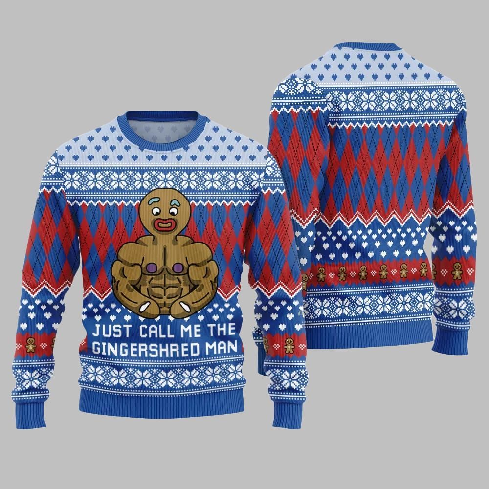 Just Call Me The Gingershred Man Ugly Sweater Christmas 2026 - Moonbestprint