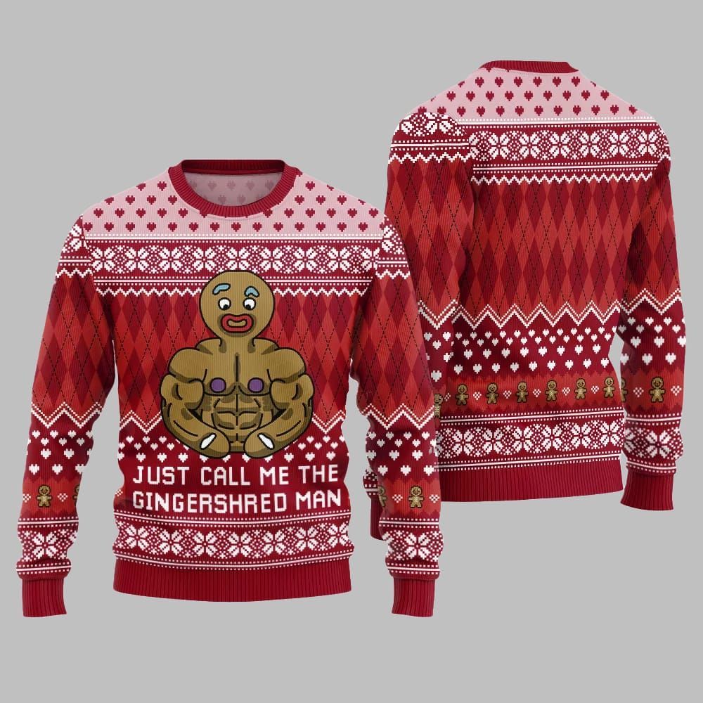 Just Call Me The Gingershred Man Ugly Sweater Christmas 2026 - Moonbestprint