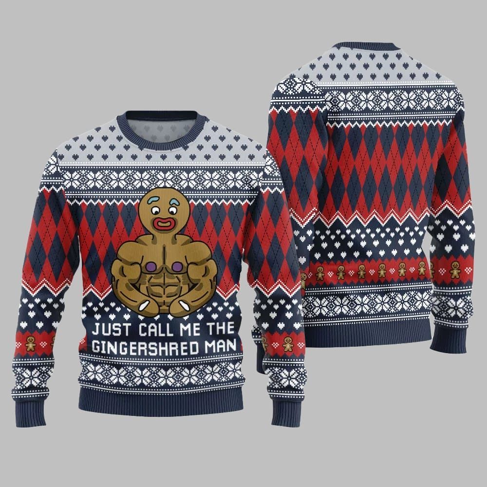 Just Call Me The Gingershred Man Ugly Sweater Christmas 2026 - Moonbestprint