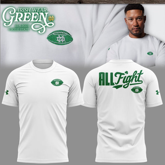 Special Edition Notre Dame Irish Wear Green White T-Shirt Moonbestprint