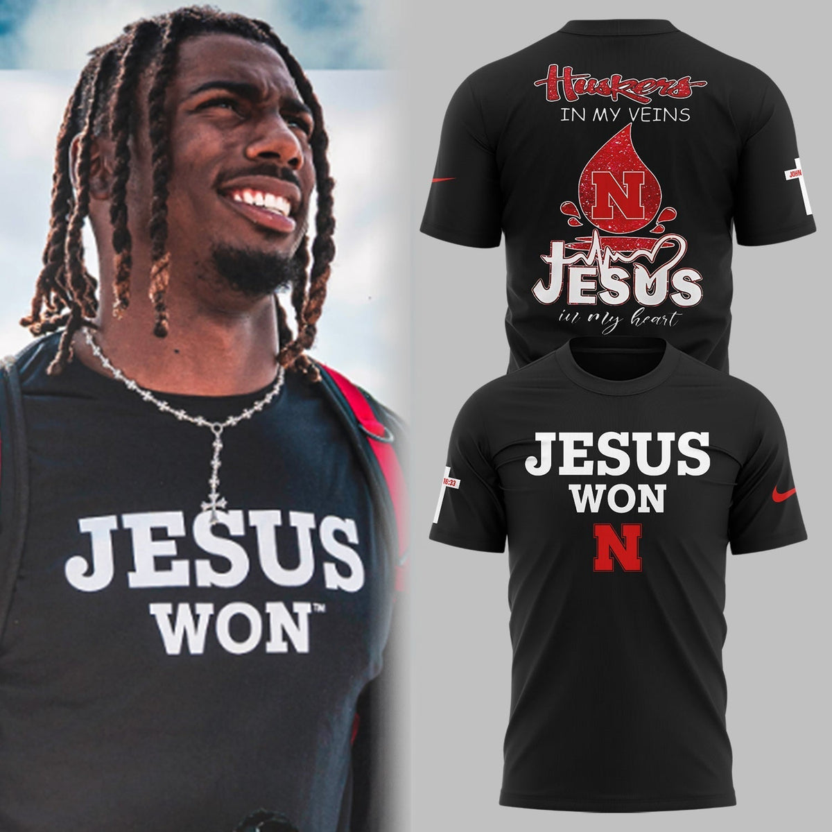 Exclusive Version Nebraska Football Jesus Won | AF10 Moonbestprint