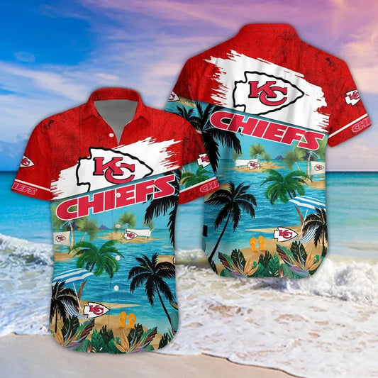Kansas City Chiefs Aloha Shirt, NFL Hawaiian Shirt Moonbestprint