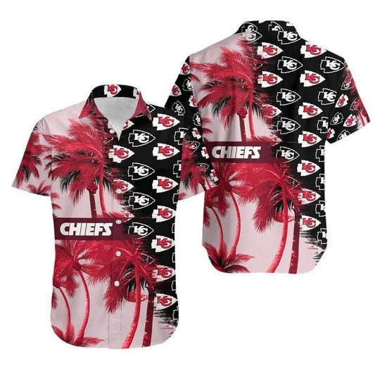 Kansas City Chiefs Coconut Tree Hawaiian Shirt, NFL Hawaiian Shirt Moonbestprint