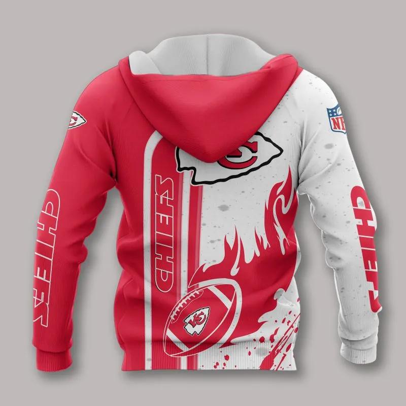 Kansas City Chiefs Fire Ball All Over Print Hoodie, NFL Hoodie Moonbestprint