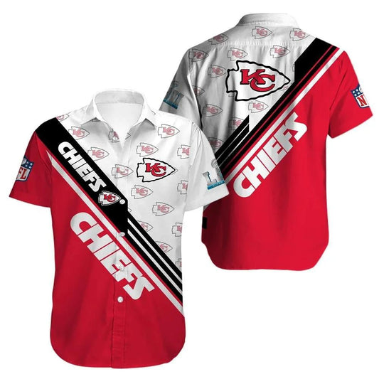 Kansas City Chiefs Football Logo Hawaiian Shirt, NFL Hawaiian Shirt Moonbestprint