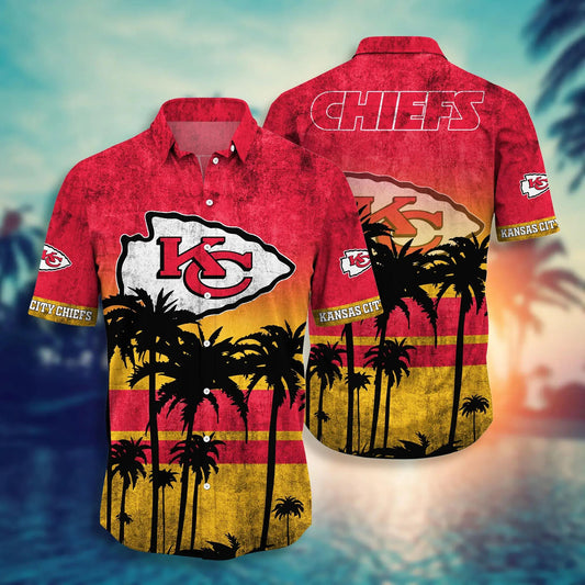 Kansas City Chiefs Hawaii Shirt Short Style Hot Trending Summer, NFL Hawaiian Shirt Moonbestprint