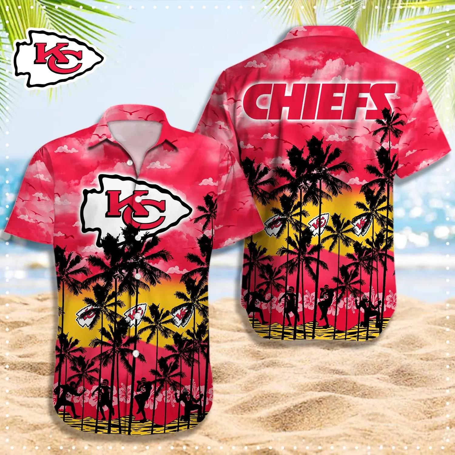 Kansas City Chiefs Hawaiian Shirt, NFL Hawaiian Shirt Moonbestprint