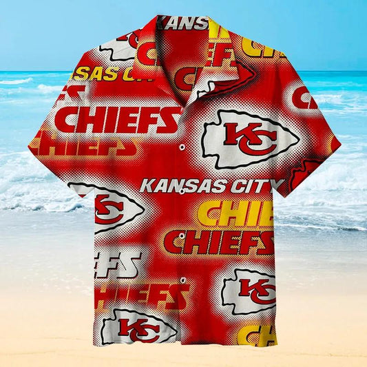 Kansas City Chiefs Summer Cool Hawaiian Shirt, NFL Hawaiian Shirt Moonbestprint