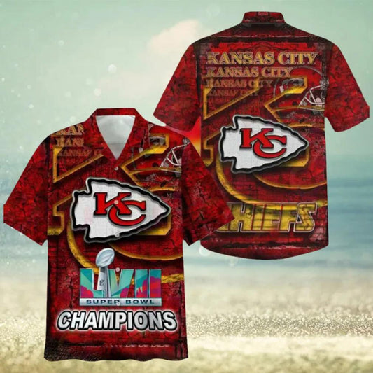 Kansas City Chiefs Super Bowl LVII Hawaiian Shirt, NFL Hawaiian Shirt Moonbestprint