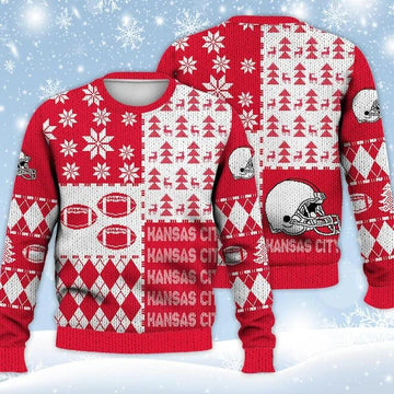 Kansas City Chiefs Ugly Sweater Christmas, NFL Christmas Sweater Moonbestprint