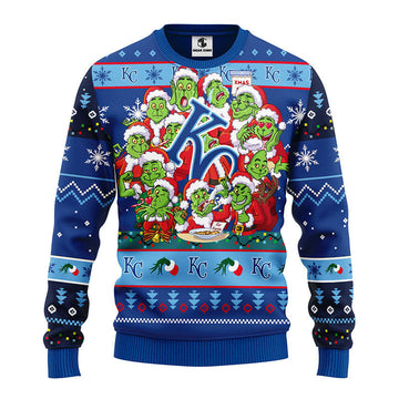Kansas City Royals 12 Grinch Xmas Day Ugly Christmas Sweater, Grinch Xmas Sweater Moonbestprint