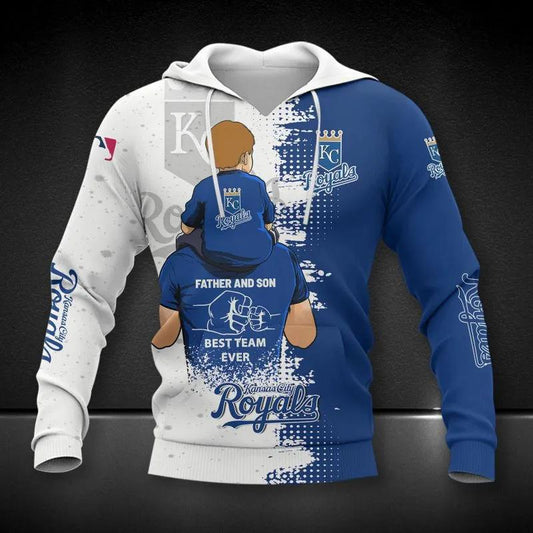 Kansas City Royals Dad And Son All Over Print Hoodie 1, MLB Hoodie Moonbestprint