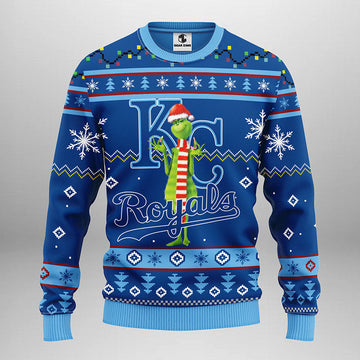 Kansas City Royals Funny Grinch Ugly Christmas Sweater, Grinch Xmas Sweater Moonbestprint