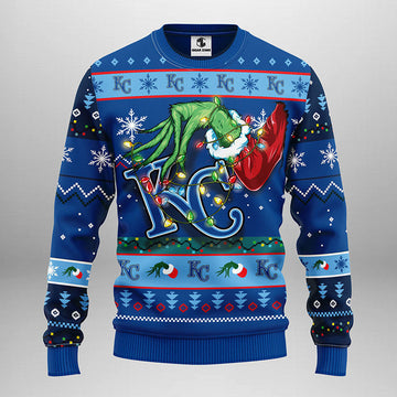 Kansas City Royals Grinch Ugly Christmas Sweater, Grinch Xmas Sweater Moonbestprint