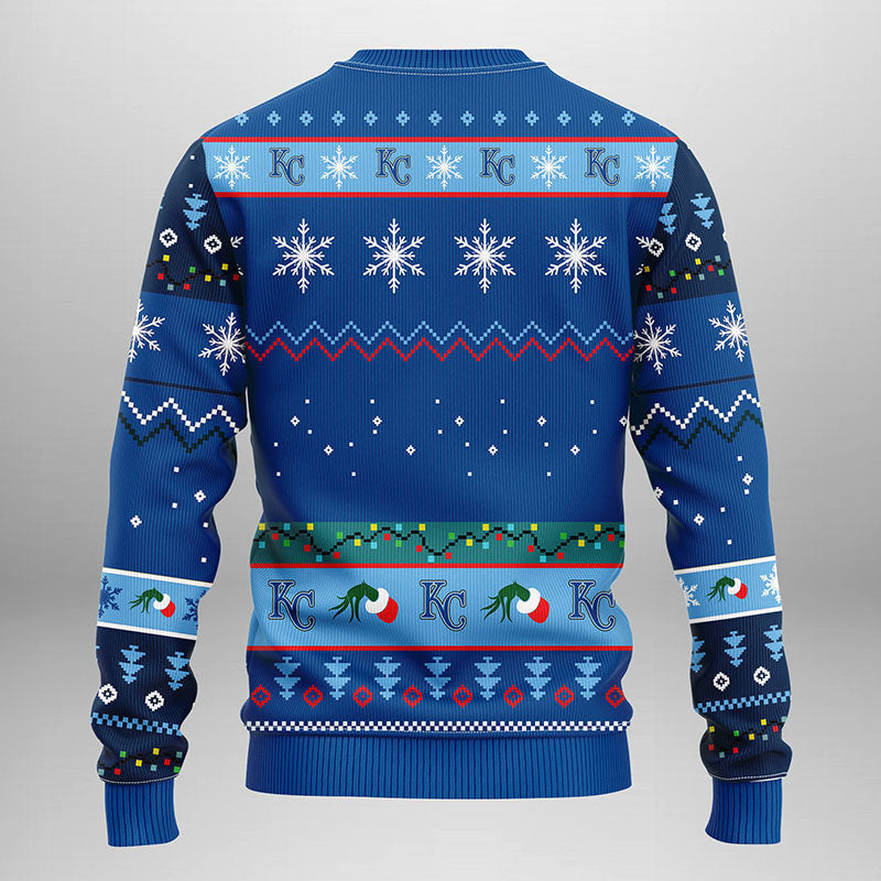 Kansas City Royals Grinch Ugly Christmas Sweater, Grinch Xmas Sweater Moonbestprint