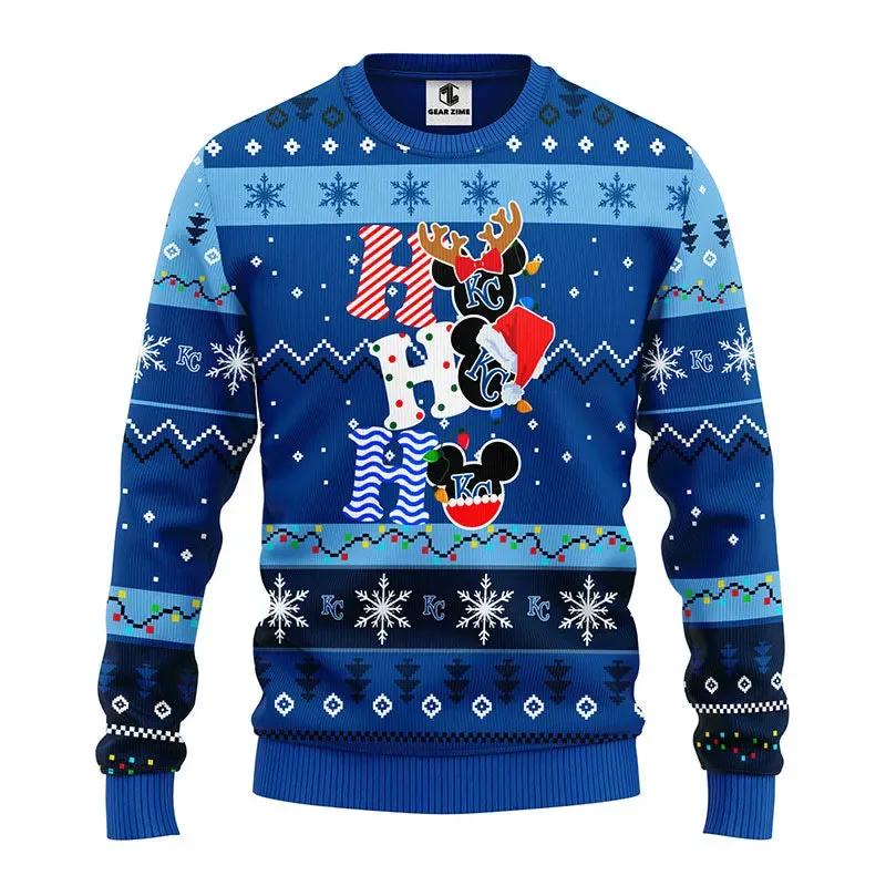 Kansas City Royals Hohoho Ugly Christmas Sweater, MLB Christmas Sweater Moonbestprint