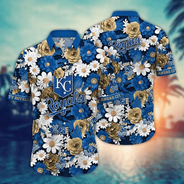 Kansas City Royals MLB Flower Aloha Hawaiian Shirt 18, MLB Hawaiian Shirt Moonbestprint