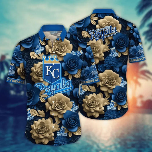 Kansas City Royals MLB Flower Aloha Hawaiian Shirt 19, MLB Hawaiian Shirt Moonbestprint
