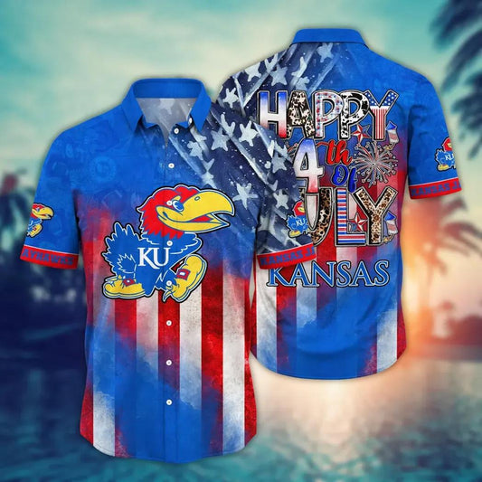 Kansas Jayhawks NCAA Aloha Hawaiian Shirt 2, NCAA Hawaiian Shirt Moonbestprint