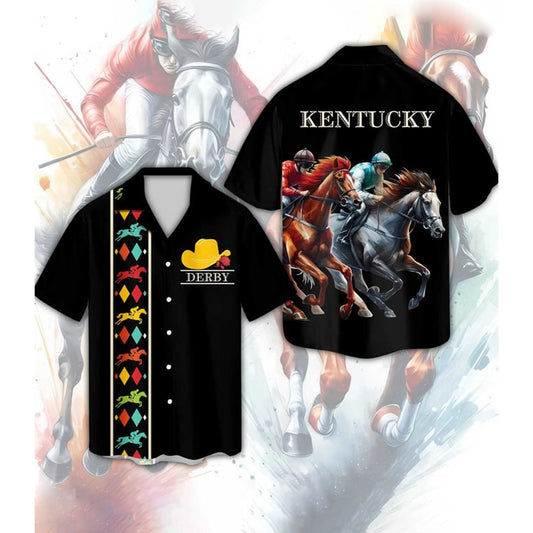 Kentucky Derby Hawaiian Shirt- Moonbestprint