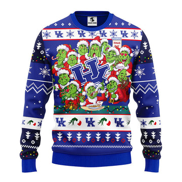 Kentucky Wildcats 12 Grinch Xmas Day Ugly Christmas Sweater, Grinch Xmas Sweater Moonbestprint