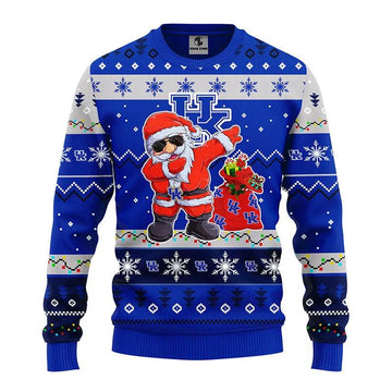 Kentucky Wildcats Dabbing Santa Claus Ugly Christmas Sweater, NCAA Christmas Sweater Moonbestprint