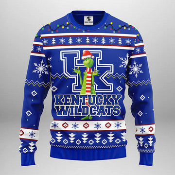 Kentucky Wildcats Funny Grinch Ugly Christmas Sweater, Grinch Xmas Sweater Moonbestprint