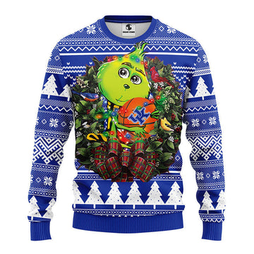 Kentucky Wildcats Grinch Hug Ugly Christmas Sweater, Grinch Xmas Sweater Moonbestprint