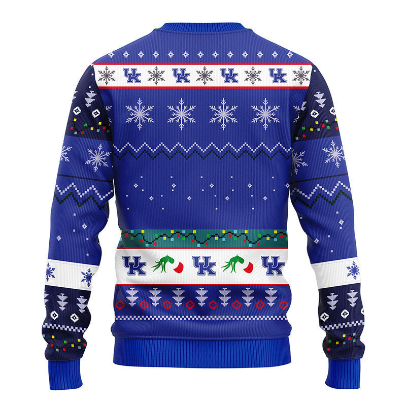 Kentucky Wildcats Grinch Ugly Christmas Sweater, Grinch Xmas Sweater Moonbestprint