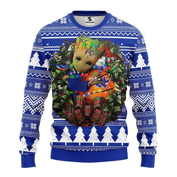 Kentucky Wildcats Groot Hug Ugly Christmas Sweater, NCAA Christmas Sweater Moonbestprint