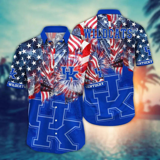 Kentucky Wildcats NCAA Flower Aloha Hawaiian Shirt 11, NCAA Hawaiian Shirt Moonbestprint
