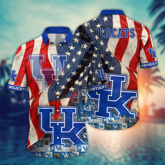 Kentucky Wildcats NCAA Flower Aloha Hawaiian Shirt 12, NCAA Hawaiian Shirt Moonbestprint