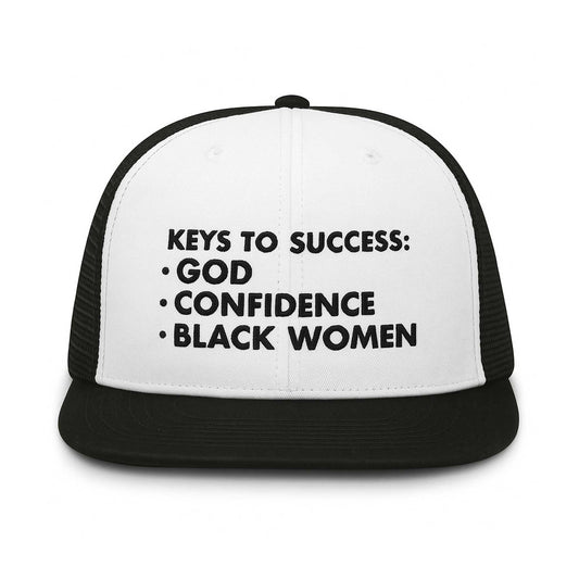 Keys To Success God Confidence Black Women Hat -Moonbestprint