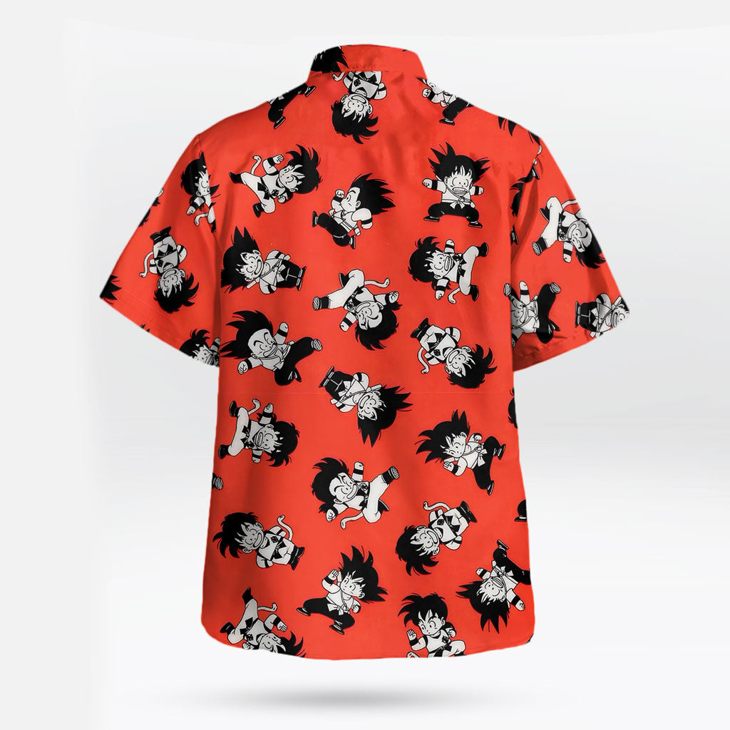 Kid Goku Anime Orange Hawaiian Shirt – Moonbestprint