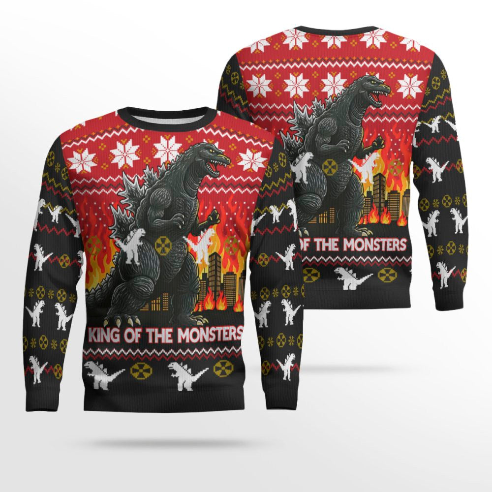 King Of The Monster Godzilla Christmas Sweater 2025 – Moonbestprint