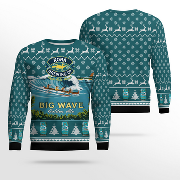 Kona Brewing Co Big Wave Golden Ale Ugly Christmas Sweater – Moonbestprint