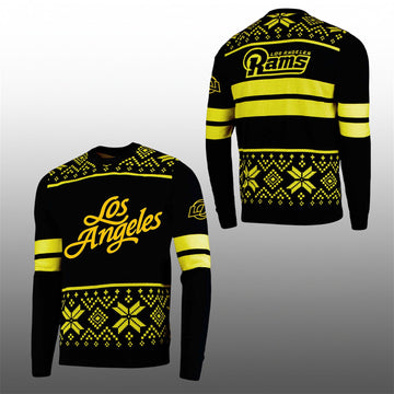 LA Rams 2026 Rivalries Midnight Mode Ugly Christmas Sweater - Moonbestprint