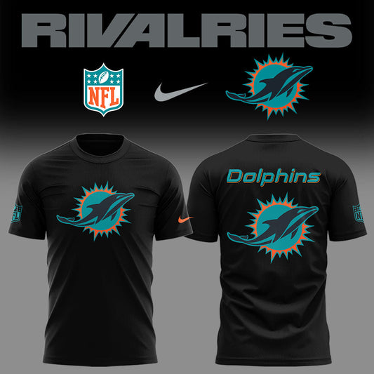 Limited Edition Dolphins Football Rivalries Teaser Black White TShirt Moonbestprint